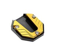 EIOLWJIEO Universal Motorcycle Kickstand Pad - Easy To Install Durable And Stable Motorcycle Accessories Extender Foot Side, golden