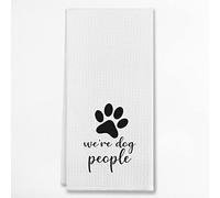EIONEY We're Dog People Funny Dog Paw Kitchen Towels & Tea Towels,Dish Cloth Flour Sack Hand Towel for Farmhouse Kitchen Decor,24 X 16 Inches Cotton Dish Towels Dishcloths,Dog Lovers Dog Owners Gifts