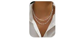 eioororriy Sterling Silver Chain for Women, 2pcs Dainty & Hypoallergenic Silver Chain Necklaces, Minimalist Layering Necklace Chain for Everyday Wear