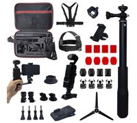 EIOYUMY Kits for DJI Osmo Pocket 3 Accessories,Included Carrying Case,Chest Strap,Head Strap,Shoulder Clip,Tripod,Selfie Stick,Phone Monitor Holder,Desk Support Mount and Other (38 in 1 Set)