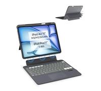 EIP Magnetix Keyboard Case for iPad Air 11 inch M3/M2(2025/2024), 5/4th Gen, iPad Pro 11" 1-4th, with Patented Shortcuts, Adjustable Stand, Detachable Keyboard, Backlit [Not for Pro 11 M4] [UK Layout]