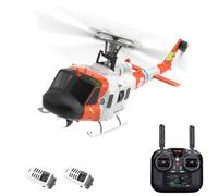 Eipol 1/34 Scale YU Xiang F07S UH-1 Huey RC Helicopter, 2.4G 6CH Brushless Direct Drive, GPS/6G Stabilization, Dual Brushless Motors, 6-axis Gyro with Optical Flow and Altitude Hold(2 Battery)