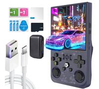Eipol 2025 New Upgrade R36MAX Retro Handheld Game Console 64G TF Card, 4.0 Inch IPS Screen Linux System with Professional Gaming Chip, 64GB Memory, 4000mAh Rechargeable Battery