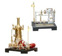 Eipol RETROL SE-03 38PCS DIY Stationary Mill Steam Engine and Boiler Model Kit + RETROL GF-01 27PCS DIY Miniature Workshop Model Kit