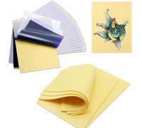 EIPTWH 3 Sheets Tattoo Practice Skin and 15 Sheets Transfer Paper Kit, 18PCS 3MM Silicone Fake Skins Double Side Reusable & Tracing Paper Set