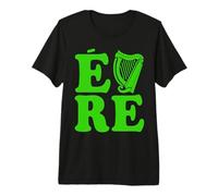 Eire Gaelic Harp Ireland Eireann Irish Green St Patricks Day Premium T-Shirt
