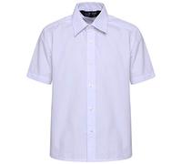 Eirene Threadz School Uniform Kids Girls Women Short Sleeve White Polycotton Blouse Shirt (30" (8-9 Years))