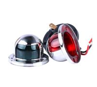 EirenePer 2Pcs Marine LED Navigation Lights Red Green 12V Stainless Steel