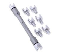 EirenePer Motorcycle Wheel Tire Spoke Wrench Tool Set 8 Sizes 5.4mm-6.8mm Compatible with Motorbike(Grey)