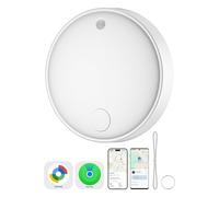 eirix Dual System Smart Tag Tracker- 1 Pack for iOS and Android, Smart Bluetooth Tracker Work with Apple Find My or Google Find Hub App, Keys Finder Item Locator, IP67 Waterproof, Light (White 1 Pack)