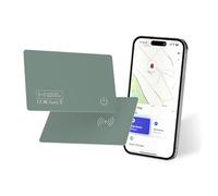 eirix Wallet Tracker Card Green, Rechargeable Thin Finder, Works with Apple Find My (iOS Only), Item Locator for Luggage Tags, Passports, Phone