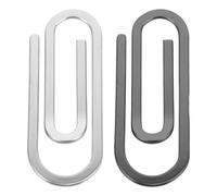 EIROVYA Money Clip, Pack of 2 Stainless Steel Money Clips, Money Holder, Portable Metal Money Clip for Cash, Bills, Documents, Business Card, Credit Card