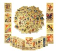 EIROVYA Pack of 55 Trading Card Game Various Cards Black Gold Rare Cards Set, No Duplicates Cartoons Comics Trading Cards Card Games (B)