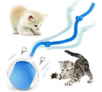 Eiruseed Interactive Cat Ball Toys for Indoor Cats, Upgraded Automatic Cat Toys for Bored Indoor Adult Cats, Peppy Pet Ball for Cats, 360°Smart Rolling Cat Ball Toy (Blue)