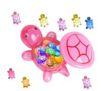 EIRZNGXQ 100pcs Mini Animals Turtles Night Glow, Mini Turtles Toy with Large Turtles Storage Box, Cute Resin Cartoon Turtle Storage Box Container for Garden Decor (Red 1pcs)