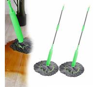 EIRZNGXQ 2 In 1 Dehydrated Mop, Self-Twisting Water Spin Mop, Wet And Dry Kitchen Cleaning Mop, Household Clean Mops, 360°Rotatable Hardwood Mop For Home Kitchen (mop/2pcs)