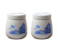 EIRZNGXQ 2 Pcs Egg Coddler Set for Soft Boiled Eggs, Vintage Ceramic Soft Boiled Egg Cooker with Lid, Floral Steamed Eggs Maker Cup for Breakfast Kitchen Decor (Color B 2pcs)
