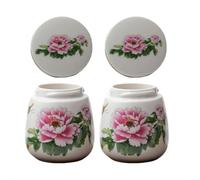 EIRZNGXQ 2 Pcs Egg Coddler Set for Soft Boiled Eggs, Vintage Ceramic Soft Boiled Egg Cooker with Lid, Floral Steamed Eggs Maker Cup for Breakfast Kitchen Decor (Color E 2pcs)