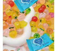 EIRZNGXQ 50pcs Mini Glow in The Dark Animal Resin Models, 50 Styles Mini Resin Animals Little Figures to Hide Small Duck Figures, Animal Miniatures for Garden Accessories (Color E 50pcs Fruits)