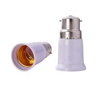 EIRZNGXQ B22 to E27 Socket Converter, B22 to E27 Adaptor, B22 to E27 Switch Lamp Holder, Light Bulb Socket Adapter, Fixture Replacement LED Lamp Screw Base Halogen Bulb Holder Converter (2pcs)