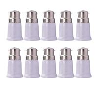 EIRZNGXQ B22 to E27 Socket Converter, B22 to E27 Adaptor, B22 to E27 Switch Lamp Holder, Light Bulb Socket Adapter, Fixture Replacement LED Lamp Screw Base Halogen Bulb Holder Converter (10pcs)