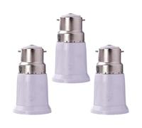 EIRZNGXQ B22 to E27 Socket Converter, B22 to E27 Adaptor, B22 to E27 Switch Lamp Holder, Light Bulb Socket Adapter, Fixture Replacement LED Lamp Screw Base Halogen Bulb Holder Converter (3pcs)