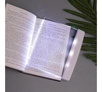 EIRZNGXQ Book Light, Rechargeable Clear LED Flat Reading Light,Multifunctional LED Flat-Panel Night Vision Reading Lamp,Clear Book Page Light at Night,Transparent Page Glow Reading Light (White)