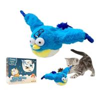 EIRZNGXQ Flying Bird Interactive Chirping Bird Cat Toy, Interactive Chirping Birds Cats Toys with Flapping Wings, Simulated Electric Shaking Birds Cats Toys for Indoor Use (blue 1pcs)