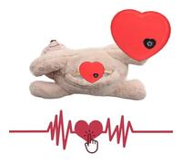 EIRZNGXQ Heartbeat Puppy Toy for Pets, Dog Heartbeat Toy for Separation Anxiety Relief Behavioral Training Aid Toy, Heartbeat Stuffed Animal for Puppy Calming Aid Behavioral Aid
