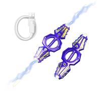 EIRZNGXQ Light Up Sword, Retractable 7 Light Color Sword, Fire Spin Swords Double-Edged Lightsaber, Headed Telescopic Lights Saber for Kids Cosplay Costume Party (Purple 1pcs)