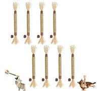 EIRZNGXQ Natural Silvervine Sticks Catnip Toys, 2025New Cat Indoor Interactive Teething Chew Toy, Cat Silver Vine Chewing Sticks for Indoor Cats Use (8 pcs 1set)