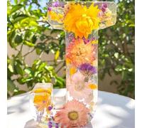 EIRZNGXQ Resin Letter With Flowers and Lights - Initial Night Light Lamp for Gift (J 1pcs)