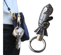 EIRZNGXQ Shark Rocket Bomb Keychain, Funny Skull Keychain, Shark Rocket Keychain, Shark Rocket Bomb Keyring, Funny Engraving Skull Bottle Keychain,Novelty Key Chains (style2)