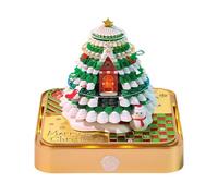 EIRZNGXQ Time Piece Calendar 2025, 3D Calendar 2025 With Lights, 3D Memo Pad Art Pads Calendar, Creative Time Piece Calendar Castle Rip Away Paper Carving Sticky DIY Note (Golden Christmas Tree)