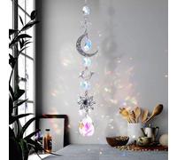 EIRZNGXQ Window Crystal Suncatcher, Hanging Ornament Chakra Crystals Colorful Crystal Pendants for Home, Office, Garden Decoration, Car Pendant, Birthday Present and Christmas Ornaments (A)