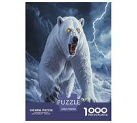 Eisbär Puzzle 1000 Teile Schwer Puzzle Spielzeug Pädagogisches Spiel Impossible Herausforderungsspielzeug Für Erwachsene Und Kinder Ab 14 Jahren 70x50cm/1000pcs