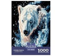Eisbär Puzzles 1000 Teile Schwer Puzzle Spielzeug Pädagogisches Spiel Impossible Herausforderung Spielzeug Für Erwachsene Und Kinder Ab 12 Jahren 38x26cm/1000pcs