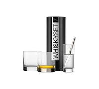 Eisch Whiskey Glass Set - 4-Piece Crystal Tumbler Gift Set with Platinum Whisky Pipette & Water Glass - Premium Whisky Tasting Set for Gentlemen - Ideal Gift for Whiskey Lovers