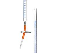 Eisco 100mL Burette, Class B, Detachable Rubber Tube and Pinch Clip, Borosilicate Glass - Labs