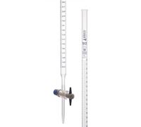 EISCO Borosilicate Glass Burette, with PTFE Stopcock, 50mL Capacity, 0.10mL Graduation Class 'B'
