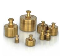 Eisco - Brass Mass Set for Scales and Balances - Includes 50g, 20g, 10g, 5g, 2g, 1g - Educational Tool for Teaching Weight, Mass, and Volume