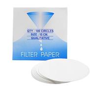 Eisco Labs Premium Qualitative Filter Paper - 15cm Dia. | 10 Micron Particle Retention | Pack of 100 | Medium Filtration Speed - 85gsm | Suitable for Scientific Experiments and More