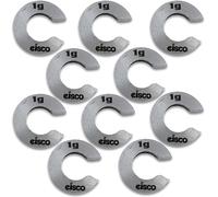 Eisco Labs - Spare 1g Slotted Mass - Stainless Steel, Precision Weight with 1/2" Outer Diameter, Slotted Design for Lab & Physics Experiments, Pack of 10