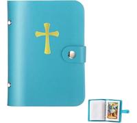 Eisdespie Holy Cards Holder, PU Leather Prayer Card Organizer, Portable Religious Card Wallet, Compact Accessory, Practical Religious Present For Men Women Daily & Travel Use