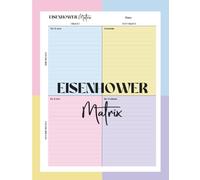 Eisenhower Matrix: Daily Productivity Journal - Urgent vs. Important Task Tracker - Colored Pages