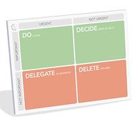 Eisenhower Matrix Daily Task and Project Planning Notepad with Sticky Note Backing by Daily Ritmo - Size 15x20 cm with 50 Tear-Off Sheets