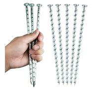 EISENSP 10-Inch Spiral Metal Landscape Edging Stakes - Galvanized and Rustproof - 30pcs Round Anchoring Spikes for Paver Edging, Artificial Turf, Weed Barrier and More