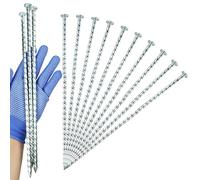 EISENSP Extra-Long 14 Inch Spiral Landscape Stakes - Heavy Duty Solid Metal Spikes for Paver Edging, Weed Barrier, Trap, Tent and More (8 Pcs)