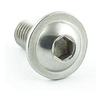 Eisenwaren2000 | M10 x 25 mm oval head screws with hexagon socket and flange (20 pieces) - ISO 7380 raised head screws with flat head and collar - threaded screws - stainless steel A2 V2A - rust-proof