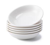 Eisinly 6 Pack Dip Bowls, 3 OZ Ceramic Soy Sauce Dish, White Dipping Sauce Bowls Small Dishes Serving for Tomato Sauce, Soy, BBQ Party Supplies
